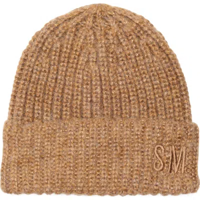 Steve Madden Marled Knit Cuffed Beanie In Brown