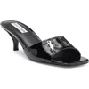 Steve Madden Marlon Slide Sandal In Black Patent