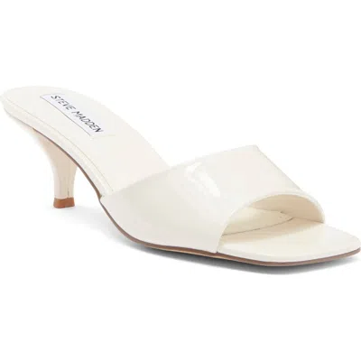 Steve Madden Marlon Slide Sandal In Bone Patent