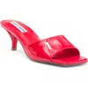 Steve Madden Marlon Slide Sandal In Red Patent