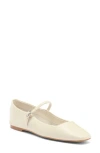 Steve Madden Marree Crochet Mary Jane Flat In Bone Leather