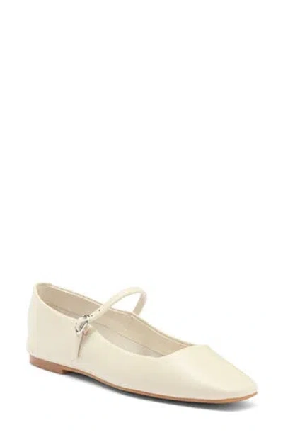 Steve Madden Marree Crochet Mary Jane Flat In Bone Leather