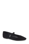 Steve Madden Marree Mary Jane Flat In Black Velvet