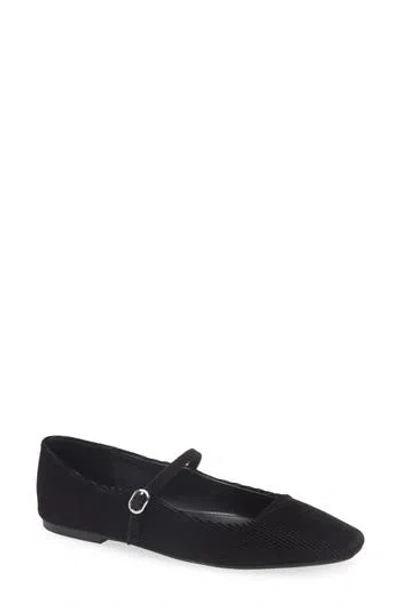 Steve Madden Marree Mary Jane Flat In Black Velvet