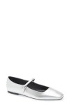 Steve Madden Marree Mary Jane Flat In Silver
