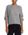 Steve Madden Martina Funnel Neck Sweater In Heather Grey
