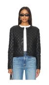Steve Madden Women's Martine Faux-leather Long-sleeve Jacket In 黑色