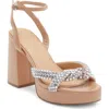 Steve Madden Martini Rhinestone Platform Sandal In Multi