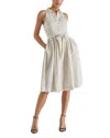 Steve Madden Mary Pinstripe Sleeveless Shirtdress In Neutral