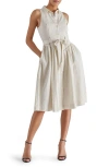 Steve Madden Mary Pinstripe Sleeveless Shirtdress In White