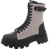 Steve Madden Matriarch Womens Leather Mixed Media Ankle Boots In Multi