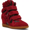 Steve Madden Mavis Wedge High Top Sneaker In Red
