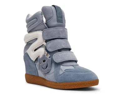 Steve Madden Mavis Wedge Sneaker In Blue