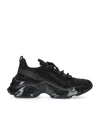 Steve Madden Girls Black Kids Jmaxima R Embellished Textile Trainers 7-9 Years In Black