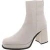 Steve Madden Maxxy Womens Leather Block Heel Ankle Boots In Multi