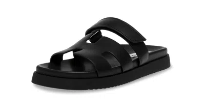 Steve Madden Mayven Womens Slide - Black Leather