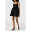 Steve Madden Meadow Cotton Minidress In Black