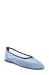 Steve Madden Meadow Flat In Blue Gingham