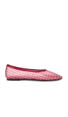 Steve Madden Meadow Flats In Red Gingham