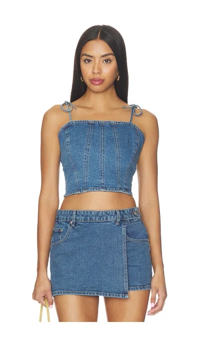 Steve Madden Meaghan Top In Blue Heather