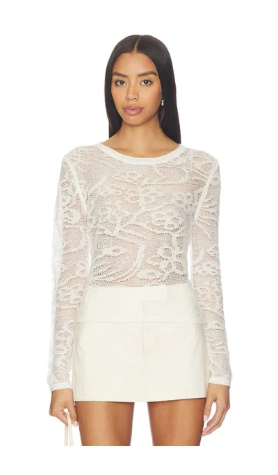 Steve Madden Megann Top In White