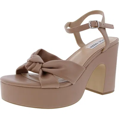 Steve Madden Mella Womens Buckle Faux Leather Platform Sandals In Multi