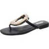 Steve Madden Melo Womens Solid Man Made Thong Sandals In Black