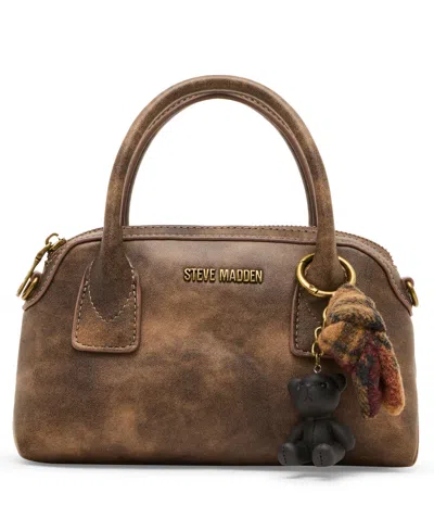 Steve Madden Melodie With Scarf Small Satchel Handbag In Brown