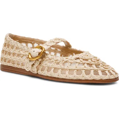 Steve Madden Melody Raffia Mary Jane Flat In Multi