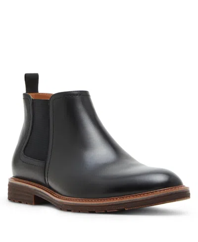 Steve Madden Men's Aben Leather Chelsea Boot In Black Leather