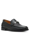 Steve Madden Men's Alfio Leather Bit Loafers In Black Leather