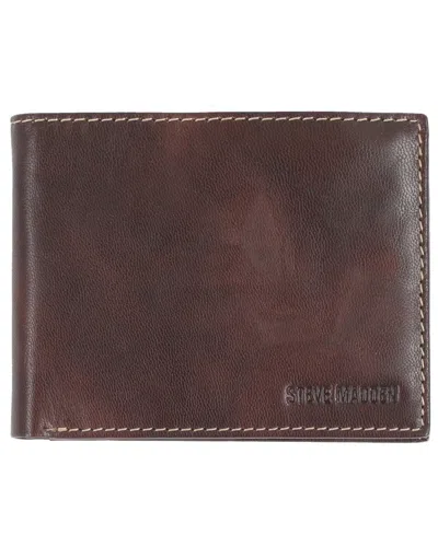 Steve Madden Men's Antique-like Rfid Passport Case In Brown
