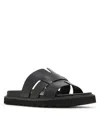 Steve Madden Men's Bellville Leather Sandals In Black Leather