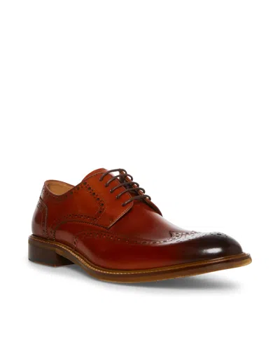 Steve Madden Men's Hoxton Wingtip Derby In Tan Leather