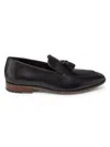 Steve Madden Men's Hypens Leather Tassel Loafers In Black