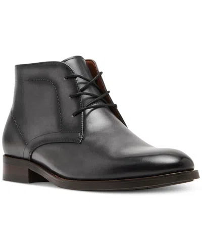 Steve Madden Men's Molcalm Leather Chukka Boot In Grey Leather