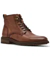 Steve Madden Noby Lace-up Boot In Tan Leather