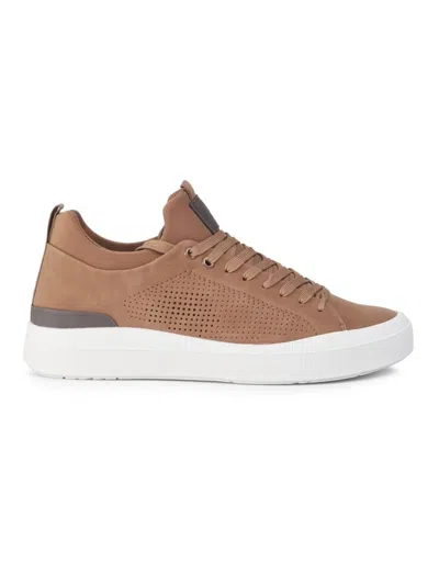 Steve Madden Men's Plato Perforated Platform Sneakers In Brown