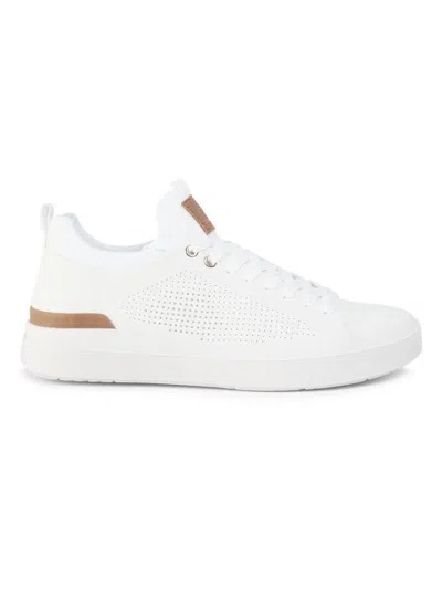 Steve Madden Men's Plato Perforated Platform Sneakers In White