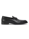 Steve Madden Men's Respin Textured Leather Penny Loafers In Black