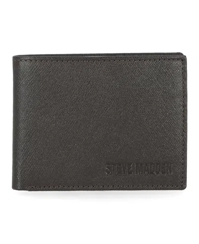 Steve Madden Men's Saffiano Passcase Wallet In Brown