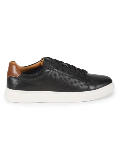 Steve Madden Men's Strouz Textured Low Top Sneakers In Black