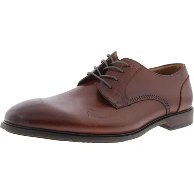 Steve Madden Mens Lace-up Leather Oxfords In Brown