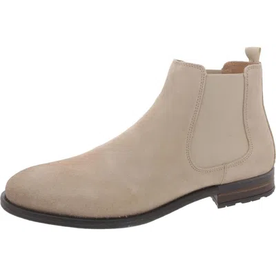 Steve Madden Mens Suede Pull On Chelsea Boots In Beige