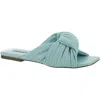 Steve Madden Mentor Womens Faux Leather Knot Front Slide Sandals