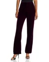Steve Madden Mercer Velvet Straight Leg Pants In Wine