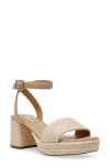 Steve Madden Women's Mercerr Two-piece Block-heel Dress Sandals In Natural Multi