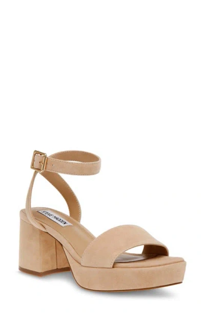 Steve Madden Women's Mercerr Two-piece Block-heel Dress Sandals In Tan Suede