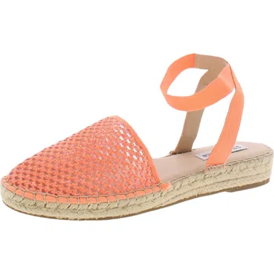 Steve Madden Merlene Womens Woven Stretch Espadrilles In Orange
