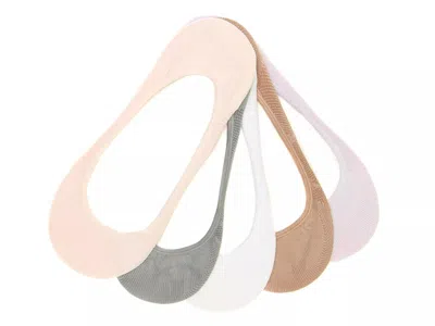 Steve Madden Mesh Flower No Show Liners 5 Pack In Multi